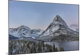 Grinnell Point and Mount Gould over Swift current Lake, Glacier National Park, Montana, USA-Chuck Haney-Mounted Photographic Print