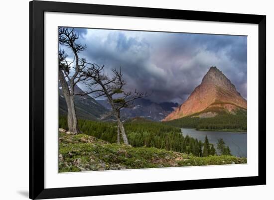 Grinnell Point over Swift Current Lake in Glacier National Park, Montana-Chuck Haney-Framed Photographic Print