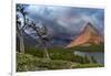 Grinnell Point over Swift Current Lake in Glacier National Park, Montana-Chuck Haney-Framed Photographic Print