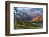 Grinnell Point over Swift Current Lake in Glacier National Park, Montana-Chuck Haney-Framed Photographic Print