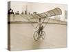 Grinning Cyclist Tries to Get His Glider Airborne at the Parc des Princes Stadium Paris-null-Stretched Canvas