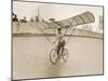 Grinning Cyclist Tries to Get His Glider Airborne at the Parc des Princes Stadium Paris-null-Mounted Photographic Print