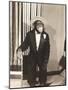 Grinning Monkey in Tuxedo-null-Mounted Photo