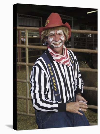 Grinning Rodeo Clown-null-Stretched Canvas