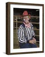 Grinning Rodeo Clown-null-Framed Photographic Print