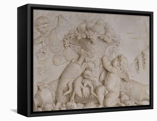 Grisaille en trompe-l'oeil imitant un bas-relief (d'une série de six), dessus de porte-Piat Joseph Sauvage-Framed Stretched Canvas