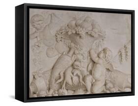 Grisaille en trompe-l'oeil imitant un bas-relief (d'une série de six), dessus de porte-Piat Joseph Sauvage-Framed Stretched Canvas