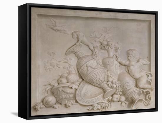 Grisaille en trompe-l'oeil imitant un bas-relief (d'une série de six), dessus de porte-Piat Joseph Sauvage-Framed Stretched Canvas