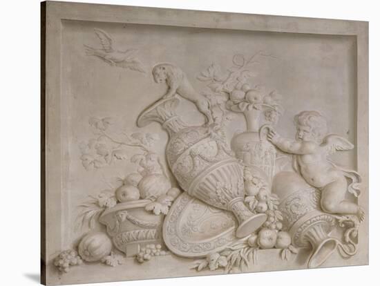 Grisaille en trompe-l'oeil imitant un bas-relief (d'une série de six), dessus de porte-Piat Joseph Sauvage-Stretched Canvas