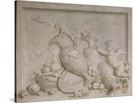 Grisaille en trompe-l'oeil imitant un bas-relief (d'une série de six), dessus de porte-Piat Joseph Sauvage-Stretched Canvas