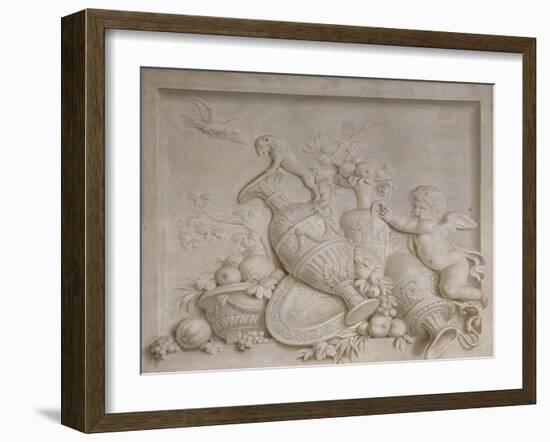 Grisaille en trompe-l'oeil imitant un bas-relief (d'une série de six), dessus de porte-Piat Joseph Sauvage-Framed Giclee Print