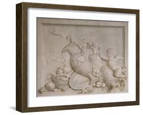 Grisaille en trompe-l'oeil imitant un bas-relief (d'une série de six), dessus de porte-Piat Joseph Sauvage-Framed Giclee Print