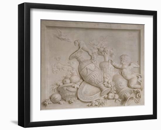 Grisaille en trompe-l'oeil imitant un bas-relief (d'une série de six), dessus de porte-Piat Joseph Sauvage-Framed Giclee Print