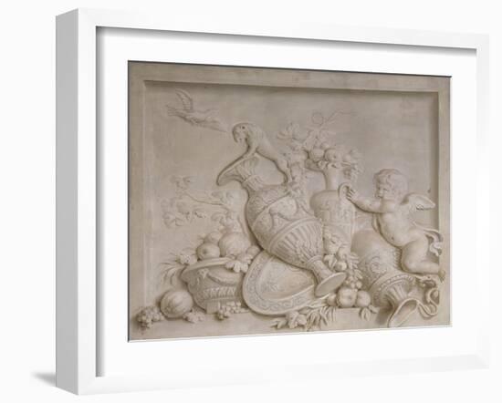 Grisaille en trompe-l'oeil imitant un bas-relief (d'une série de six), dessus de porte-Piat Joseph Sauvage-Framed Giclee Print