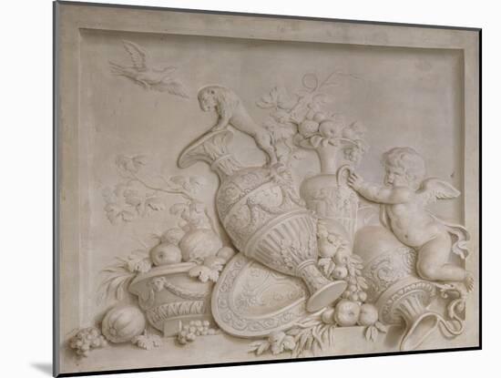 Grisaille en trompe-l'oeil imitant un bas-relief (d'une série de six), dessus de porte-Piat Joseph Sauvage-Mounted Giclee Print