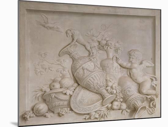 Grisaille en trompe-l'oeil imitant un bas-relief (d'une série de six), dessus de porte-Piat Joseph Sauvage-Mounted Giclee Print