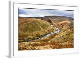 Grisedale Beck Meanders Below Baugh Fell Toward Garsdale Head in the Yorkshire Dales-Mark-Framed Photographic Print