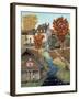 Grist Mill in Fall-Bob Fair-Framed Giclee Print