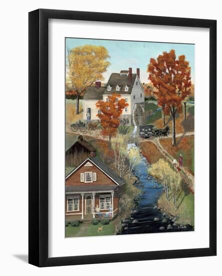 Grist Mill in Fall-Bob Fair-Framed Giclee Print