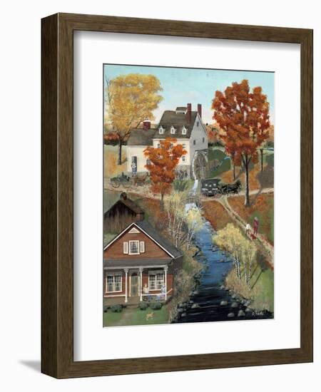 Grist Mill in Fall-Bob Fair-Framed Giclee Print