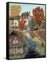 Grist Mill in Fall-Bob Fair-Framed Stretched Canvas