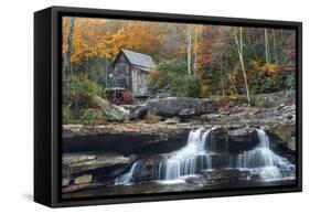 Grist Mill on GladeCreek at Babcock State Park, West Virginia, USA-Chuck Haney-Framed Stretched Canvas