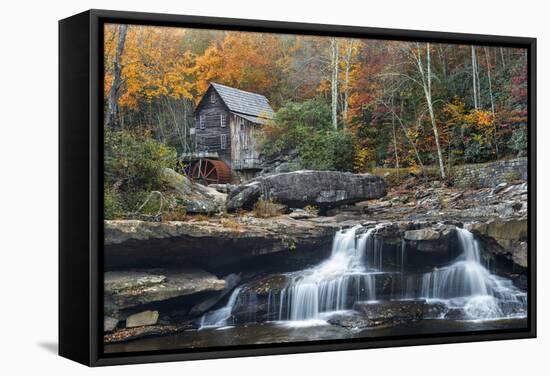 Grist Mill on GladeCreek at Babcock State Park, West Virginia, USA-Chuck Haney-Framed Stretched Canvas