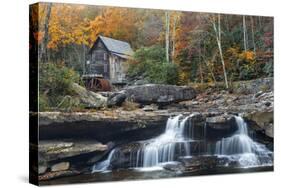 Grist Mill on GladeCreek at Babcock State Park, West Virginia, USA-Chuck Haney-Stretched Canvas