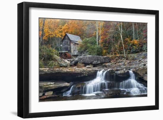 Grist Mill on GladeCreek at Babcock State Park, West Virginia, USA-Chuck Haney-Framed Photographic Print