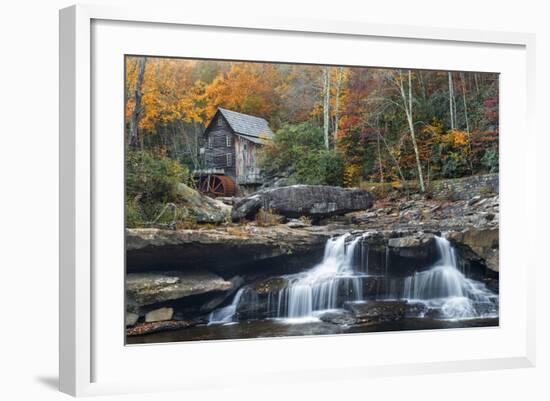 Grist Mill on GladeCreek at Babcock State Park, West Virginia, USA-Chuck Haney-Framed Photographic Print