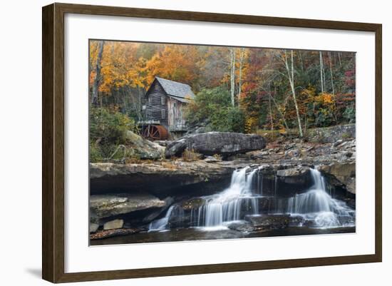 Grist Mill on GladeCreek at Babcock State Park, West Virginia, USA-Chuck Haney-Framed Photographic Print