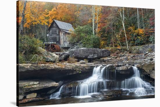 Grist Mill on GladeCreek at Babcock State Park, West Virginia, USA-Chuck Haney-Stretched Canvas