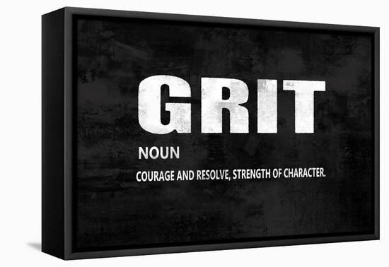 Grit on Black-Jamie MacDowell-Framed Stretched Canvas