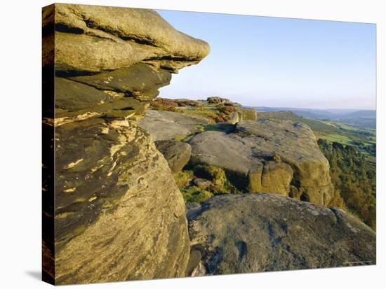 Gritstone Rock Formations, Froggatt Edge, Peak District National Park, Derbyshire, England-Neale Clarke-Stretched Canvas