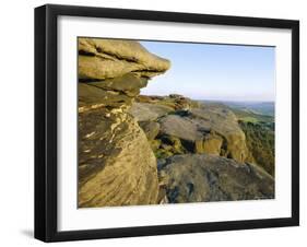 Gritstone Rock Formations, Froggatt Edge, Peak District National Park, Derbyshire, England-Neale Clarke-Framed Photographic Print