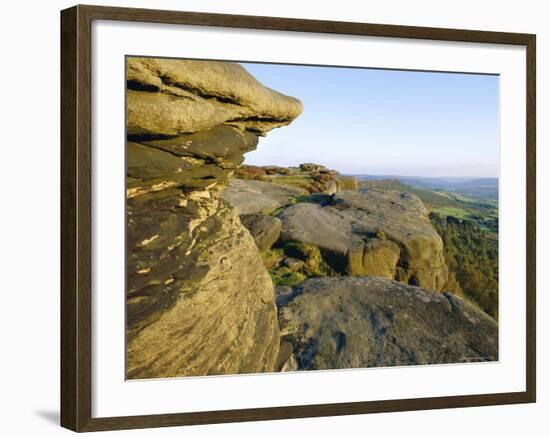 Gritstone Rock Formations, Froggatt Edge, Peak District National Park, Derbyshire, England-Neale Clarke-Framed Photographic Print