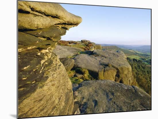 Gritstone Rock Formations, Froggatt Edge, Peak District National Park, Derbyshire, England-Neale Clarke-Mounted Photographic Print