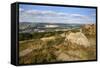 Gritstone Rocks at the Surprise View Overlooking Otley from the Chevin-Mark Sunderland-Framed Stretched Canvas