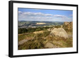 Gritstone Rocks at the Surprise View Overlooking Otley from the Chevin-Mark Sunderland-Framed Photographic Print