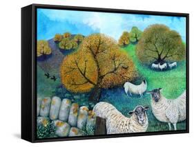 Gritstones, 2020, (acrylics on canvas)-Lisa Graa Jensen-Framed Stretched Canvas