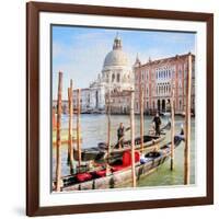 Gritti Palace Gondolas, Venice-Tosh-Framed Art Print