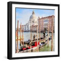 Gritti Palace Gondolas, Venice-Tosh-Framed Art Print