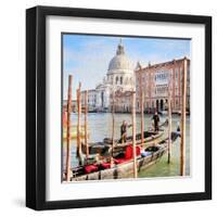 Gritti Palace Gondolas, Venice-Tosh-Framed Art Print