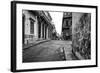 Gritty Black And White Image Of An Old Street In Havana-Kamira-Framed Photographic Print