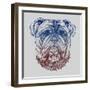 Gritty Bulldog-Rachel Caldwell-Framed Art Print