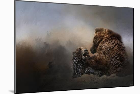 Grizzlies in the Water-Jai Johnson-Mounted Giclee Print