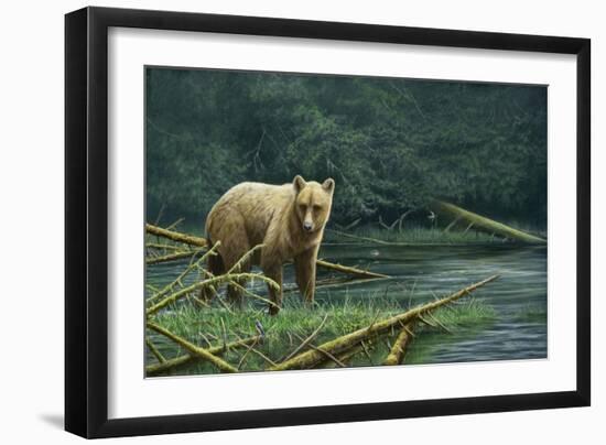 Grizzly and Swallows-Jeremy Paul-Framed Giclee Print