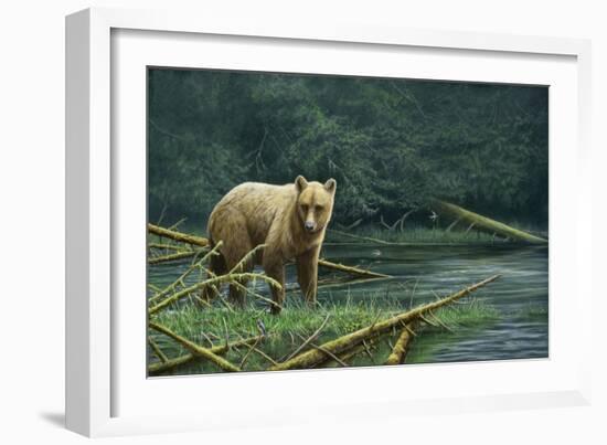 Grizzly and Swallows-Jeremy Paul-Framed Giclee Print