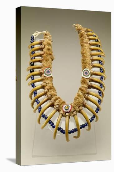 Grizzly Bear Claw Necklace, Iowa, Native American, C.1830-American-Stretched Canvas