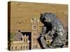 Grizzly Bear Statue at University of Montana, Missoula, Montana-Chuck Haney-Stretched Canvas